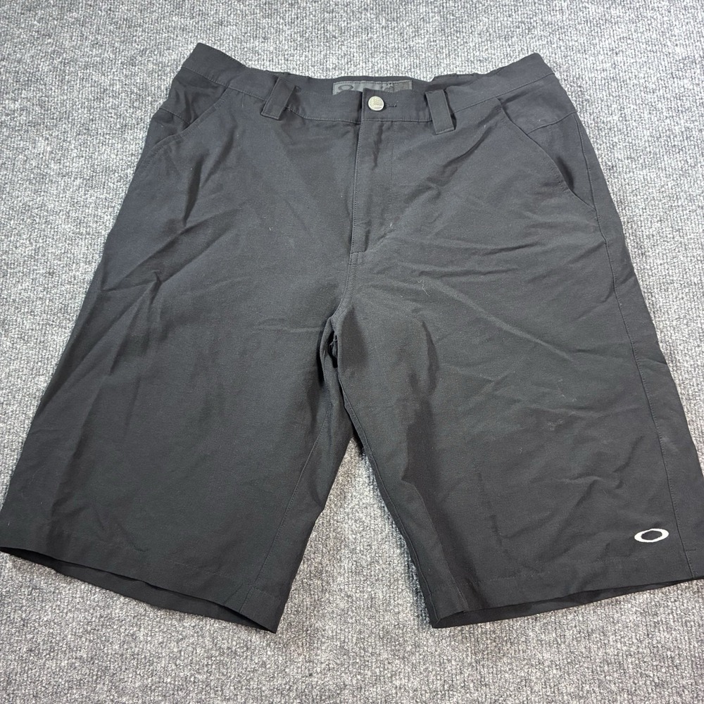 Oakley Mens Golf Shorts 34 Black Performance Stretch Athletic Casual